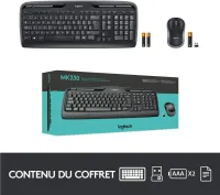 COMBO CLAVIER SOURIS LOGITECH MK330 SANS FIL
