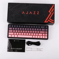 CLAVIER GAMING AJAZZ AK680 BLACK PINK MECANIQUE MAGNETIQUE