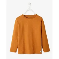 Vertbaudet Pull Couleur Garçon Manches Longues - Le Baroudeur - Marron clair