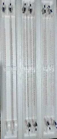 Burette en verre pour laboratoire 