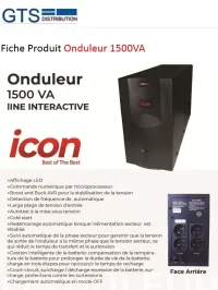 Onduleur  1500 VA/900W