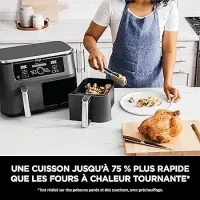 Ninja Foodi MAX Dual Zone Air Fryer, 2 Tiroirs, 9,5L