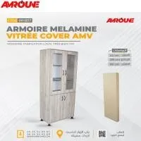 Armoire Melamine Vitrée cover AMV (L80/H186/P40cm)