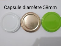 Capsules importation / couvercles diamètre 58