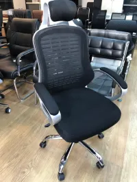 Chaise de Bureau Ergonomique avec Appui-Tête et Dossier Maille Respirante
