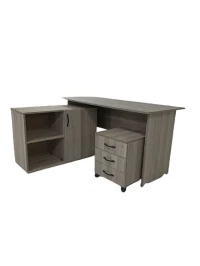 Ensemble de Bureau Mélaminé gris clair