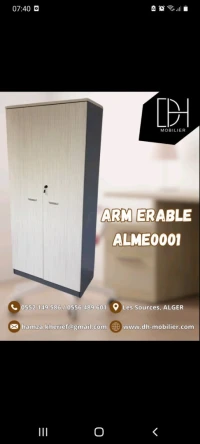 ARMOIRE 2PORTES VITREE ERABLE 