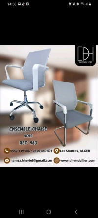 Chaise operateur et visiteur couleur blanc