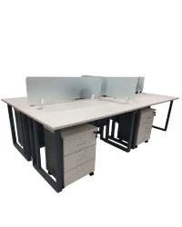 Open space 4 postes+ 4caisson mobile