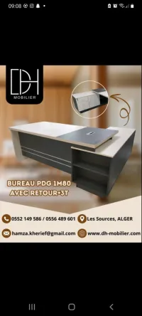Bureau 1m80/90 avec retour 3T  HOGAR ERABLE