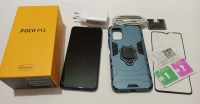 POCO M3 – Smartphone, Version globale, 4 go 64 g + Protège écran + Coque de protection Poco M3