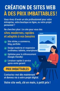 Création de sites web professionnels à des prix imbattables