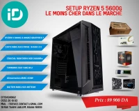 PC Gamer Ryzen 5 5600g - 8g 2666Mhz - SSD 128G M.2- MMG 450W - Caret Mère B450M- K II-MMG H05-METEOR