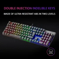 MARS GAMING MK422 - CLAVIER GAMING MÉCANIQUE - SWITCHS BLEUS - RGB CHROMA - FULL SIZE - BLACK