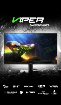 ECRAN MATOS VIPER MSG2412 - 24" IPS - 1MS - 120HZ - MSG2412 - VRR - COMPATIBLE PS5 & XBOX