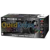 Spirit Of Gamer PRO-MKH5 Ensemble Pour Gamer Avec Rétroéclairage RGB - Semi-Mécanique