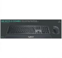 LOGITECH MX KEYS S COMBO - CLAVIER + SOURIS MX MASTER 3S + REPOSE-POIGNETS - SANS FIL - BLUETOOTH LE + LOGI BOLT - QWERTY - RÉTROÉCLAIRÉ - GRAPHITE