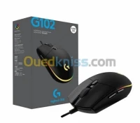SOURIS LOGITECH G102 - GAMING FILAIRE - LIGHTSYNC - NOIR-BLANC