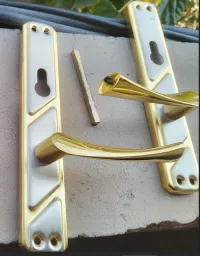 LOT quincaillerie Poigné porte Doré / Tarjet 20CM / MECANISME VASISTAS