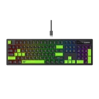 CLAVIER MECANIQUE GAMING HAVIT KB893L 104 KEY BLUE-SWITCH RGB BLACK-GREEN