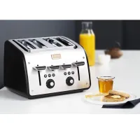 Grille-Pain Tefal 1700W TT770811 Maison 4 Fentes, Inox Et Noir