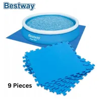 Tapis De Protection 9 Pieces 50 x 50 cm De Sol De Piscine et spa Carrée - Bestway