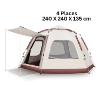 Tente Camping 4 Place automatique imperméable pour bivouac et randonnée - خيمة تخييم 4 أشخاص