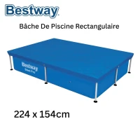 Bâche et Couverture De Piscine Hors-Sol Rectangulaire 224 x 154 cm 4 saisons Bestway - غطاء مسبح