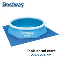 Tapis Protecteur de sol De Piscine Carré Bestway FlowClear - 274 x 274 cm