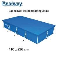  Bâche et Couverture De Piscine Hors-Sol Rectangulaire 410 x 226 cm Bestway Steel Pro - غطاء مسبح