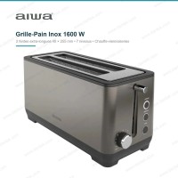 Grille-Pain Inox 1600 W 2 Fentes Longues AIWA KOFOTATSU ABT-1600