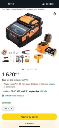Soudeuse fibre optique