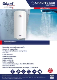 chauffe-eau cumulus 150 litres