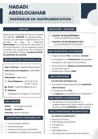 مهندس الكترونيك - اوتوماتيك - اداتية | Ingénieur en Electronique - Automatique - instrumentation 