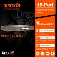 SWITCH TENDA TEG1016D 16 PORTS GIGABIT 10/100/1000