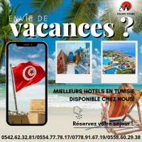 Réservation à la carte (Sousse - Hammamet-monstrir-mahdia-tabarka) des prix promotionnels