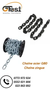Chaîne Zingue/Acier G80 Et Inox 