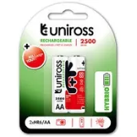 Les piles r6 rechargeables uniross 2500