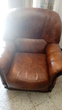 Fauteuils véritable cuire 