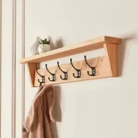 Étagère murale avec patère 