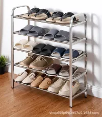 Porte Chaussures 4 étage en Acier Inoxydable