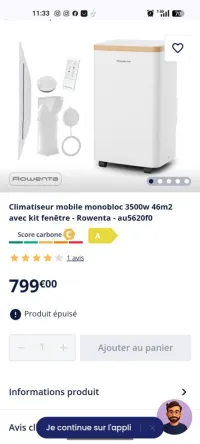 CLIMATISEUR MOBILE ROWANTA