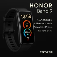 Honor Band 9 - Bracelet connecté santé et sport 1,57" AMOLED, 96 Modes sportifs, Autonomie 14 jours