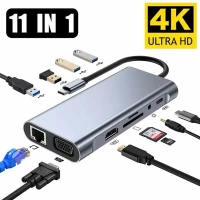 Docking Station Hub 11 En 1 Usb C Type C vers To Micro Sd Usb 3.0