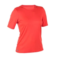 TEE SHIRT ANTI UV FEMME MANCHES COURTES SURF MALOU ROSE CORAIL