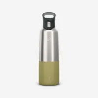 Gourde Decathlon isotherme inox 1L bouchon à ouverture rapide pour la randonnée 