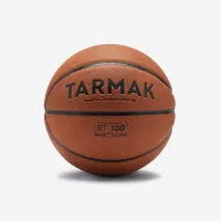 Ballon de basket BT100 taille 5 orange pour enfant jusqu'à 10 ans pour débuter Decathlon 