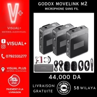 Godox Microphone Lavalier sans fil MoveLink M2 , 2.4GHz, pour appareils photo reflex  smartphones 