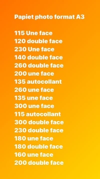 Papier photo format a3