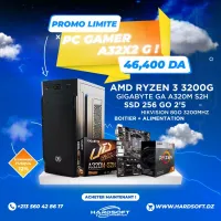 pc gamer PROMO A32X2 G RYZEN 3 3200G 8GO 256 GO SDD A320M S2H